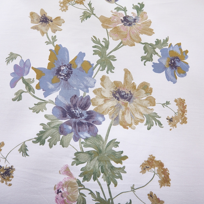 91家纺网 家纺一手货源 找家纺 黛妮雅 2025新款AB版全棉印花单被套床单枕套 陌上花开紫