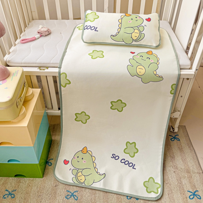 91家纺网 家纺一手货源 找家纺 富馨莱 2025新款幼儿园冰丝席A类抗菌儿童空调席支持定制尺寸 小萌龙