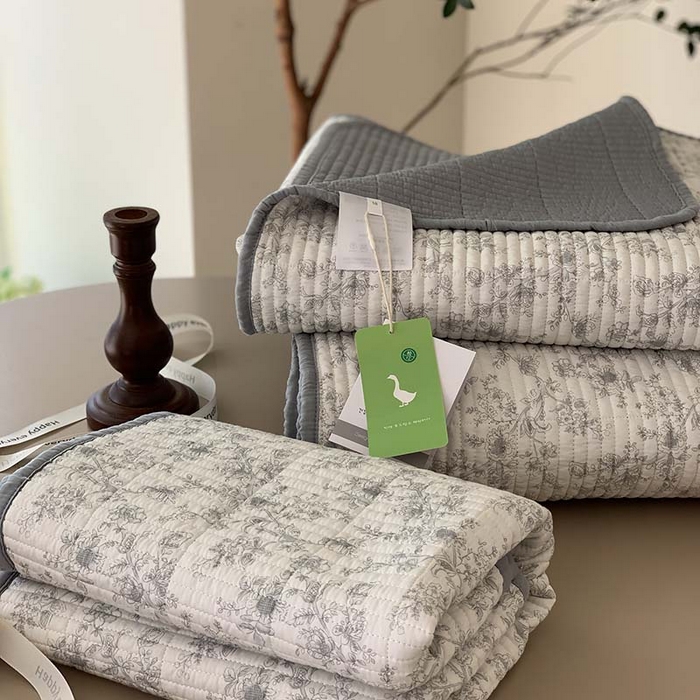 91家纺网 家纺一手货源 找家纺 汇庭 2025新款蔓莎床盖三件套系列-实拍 奥菲莉