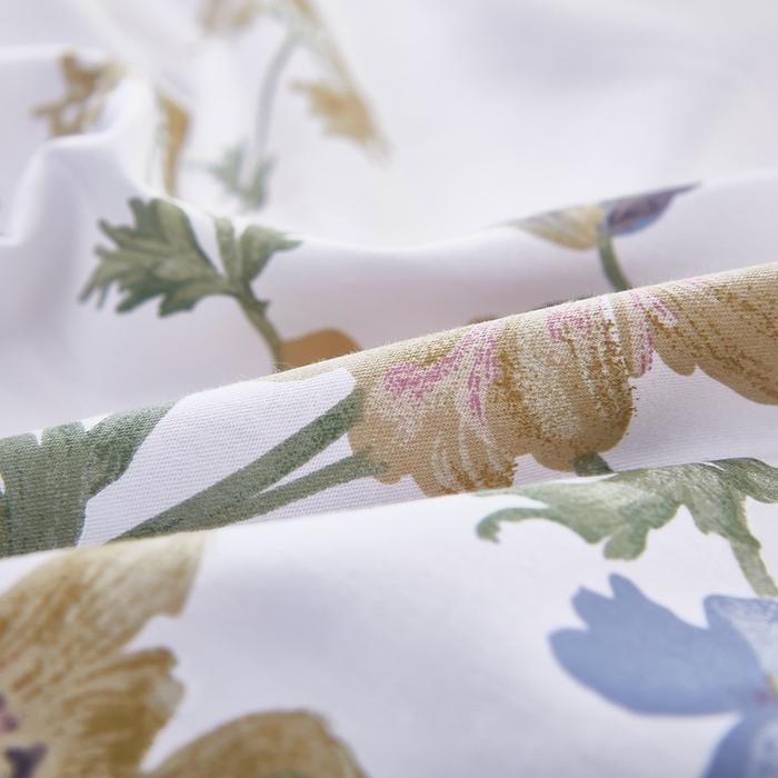 91家纺网 家纺一手货源 找家纺 黛妮雅 2025新款AB版全棉印花单被套床单枕套 陌上花开紫