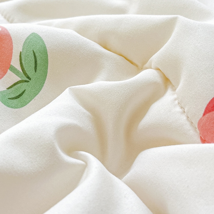 91家纺网 家纺一手货源 找家纺 慕尚家纺 2025新款水洗棉花边工艺羽丝棉卡通系列夏被 郁金香