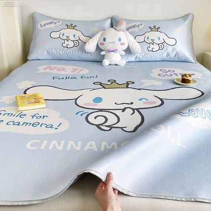 米帛家纺 2025新款 A类大版三丽鸥冰藤席-床席款 皇冠玉桂狗