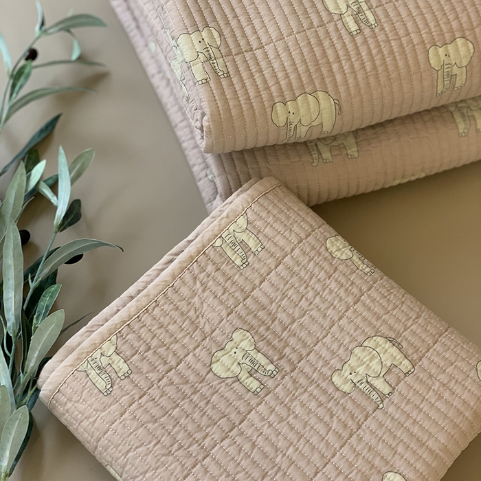 91家纺网 家纺一手货源 找家纺 汇庭 2025新款全棉床盖三件套-实拍 庄园小象