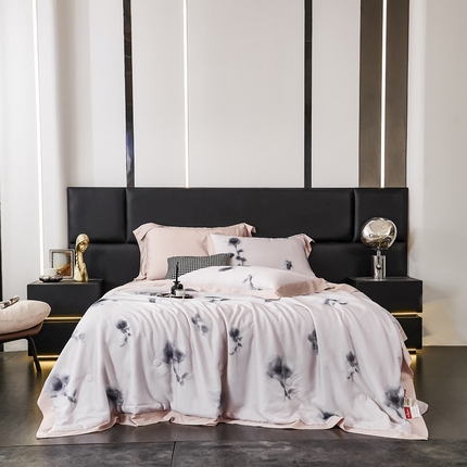 91家纺网 家纺一手货源 找家纺 （总）CINNY馨宜 2025新款 莱赛尔数码印花夏被四件套