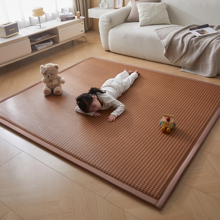 91家纺网 家纺一手货源 找家纺 昊川2025年新款藤席凉席地垫 古藤席