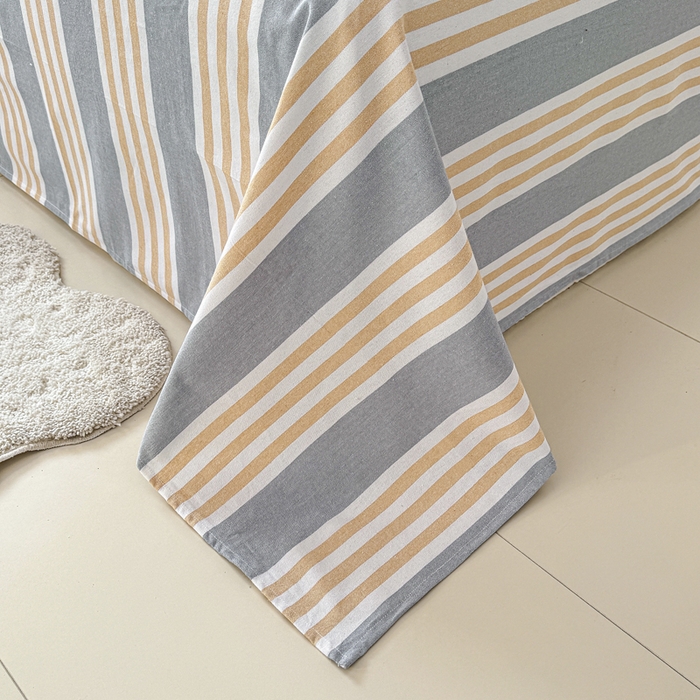 91家纺网 家纺一手货源 找家纺 首爱家纺 2025新款色织老粗布床单老粗布凉席三件套 迟暮