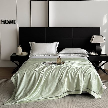 91家纺网 家纺一手货源 找家纺 雅高家居 2025春夏新品蒂芙尼100s莱赛尔银丝大提花夏被夏凉被子空调被子被芯 蒂芙尼绿