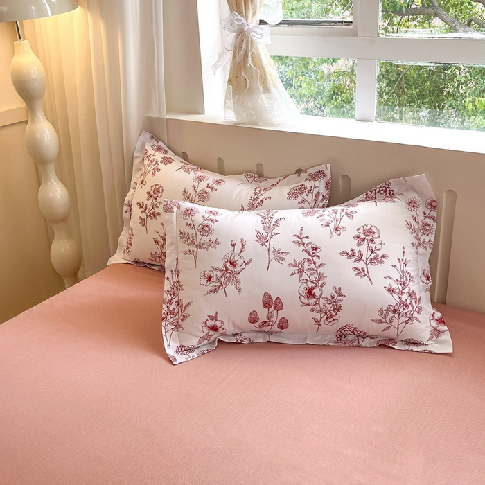 91家纺网 家纺一手货源 找家纺 大吉 2025新款100全棉纯棉喷气小清新被套四件套纯棉三件套床笠四件套单被套单枕套 繁花