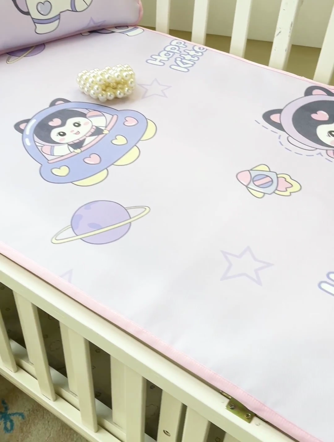 91家纺网 家纺一手货源 找家纺 富馨莱 2025新款幼儿园冰丝席A类抗菌儿童空调席支持定制尺寸 淘气喵