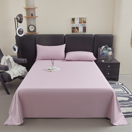 雅萱家纺 2025新款40S斜纹13372全棉纯色床单 40S绝绝紫