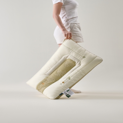 2025新款艾草助眠护颈枕头枕芯 灰色