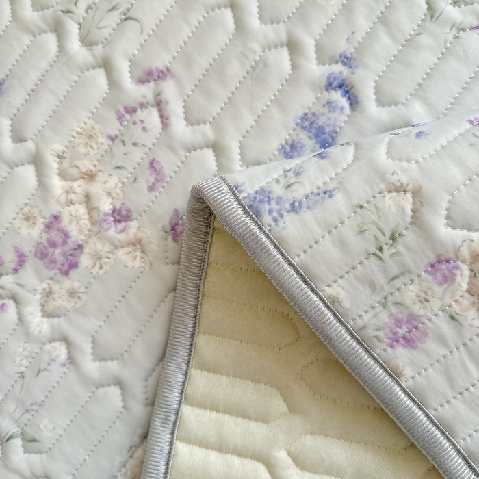 91家纺网 家纺一手货源 找家纺 慕尚家纺  2025春夏新款乳胶凉席水洗棉夏被夏凉被空调被三件套四件套 花梦