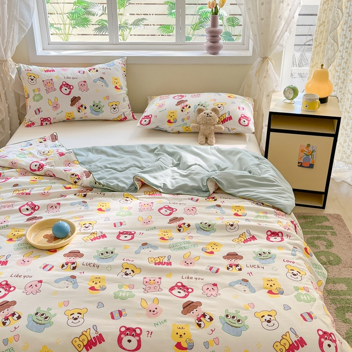 91家纺网 家纺一手货源 找家纺 贝扬思家纺 2025新款水洗皱皱纱系列夏被-系列二 童话世界