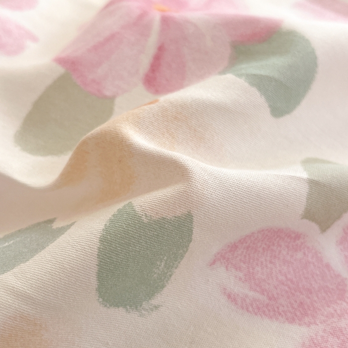 91家纺网 家纺一手货源 找家纺 大吉 2025新款100全棉纯棉喷气小清新被套四件套纯棉三件套床笠四件套单被套单枕套 甜梦