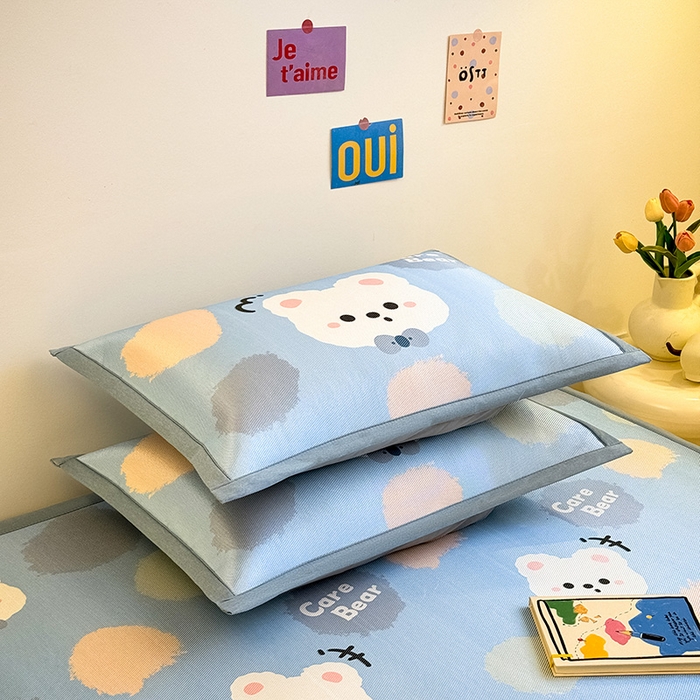 91家纺网 家纺一手货源 找家纺 全季家居 2025新款全季家居A类小清新数码印花枕套 甜趣熊