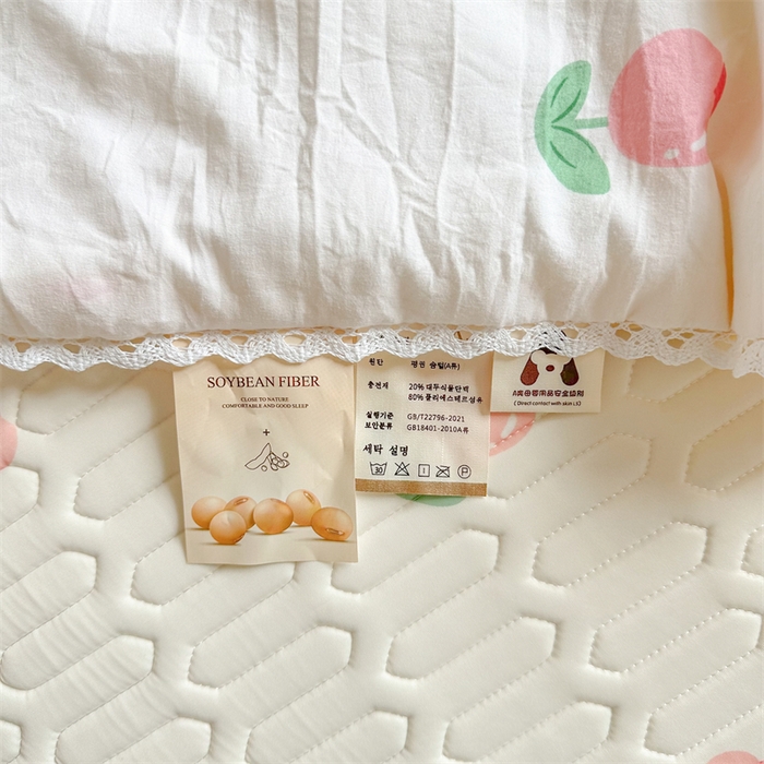 91家纺网 家纺一手货源 找家纺 慕尚家纺  2025春夏新款乳胶凉席水洗棉夏被夏凉被空调被三件套四件套 郁金香