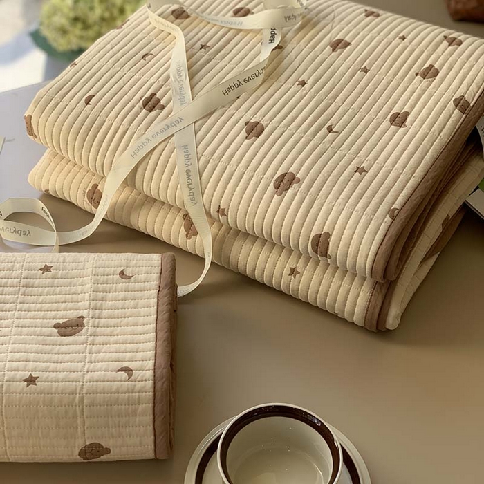 91家纺网 家纺一手货源 找家纺 汇庭 2025新款蔓莎床盖三件套系列-实拍 星空熊