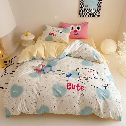 花言狐语 2025新款全棉13372卡通大版数码印花四件套（提供买家秀） 小可爱