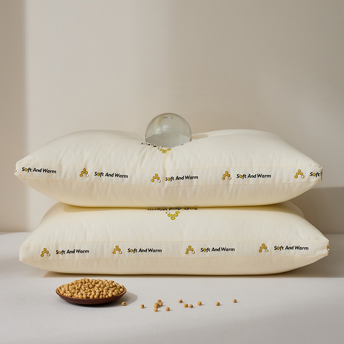 91家纺网 家纺一手货源 找家纺 昕科 2025新款全棉A类大豆纤维立体安睡枕头-高中低款-纯棉大豆纤维枕芯 大豆立体安睡-高枕