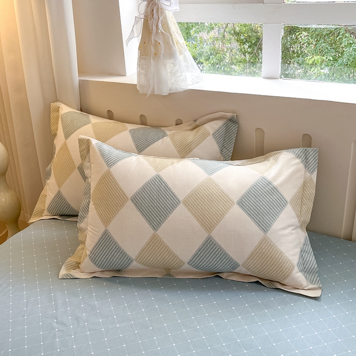 91家纺网 家纺一手货源 找家纺 大吉 2025新款100全棉纯棉喷气小清新被套四件套纯棉三件套床笠四件套单被套单枕套 向往