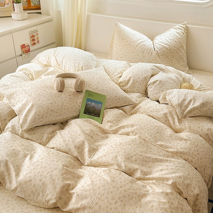 91家纺网 家纺一手货源 找家纺 田野2025新款13372全A全棉四件套 丛林兔