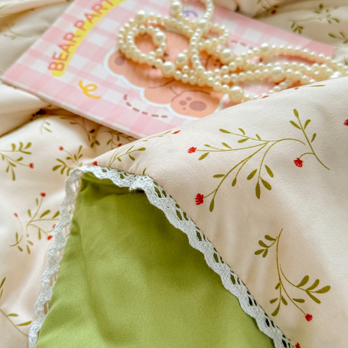 91家纺网 家纺一手货源 找家纺 慕尚家纺 2025新款水洗棉花边工艺羽丝棉卡通系列夏被 兔宝宝