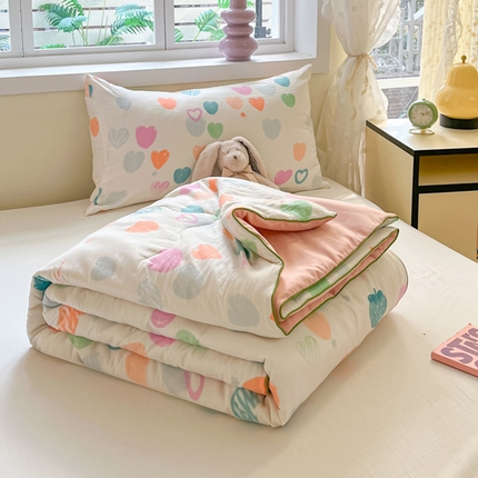 91家纺网 家纺一手货源 找家纺 （总）贝扬思家纺 2025新款水洗皱皱纱系列夏被-系列二