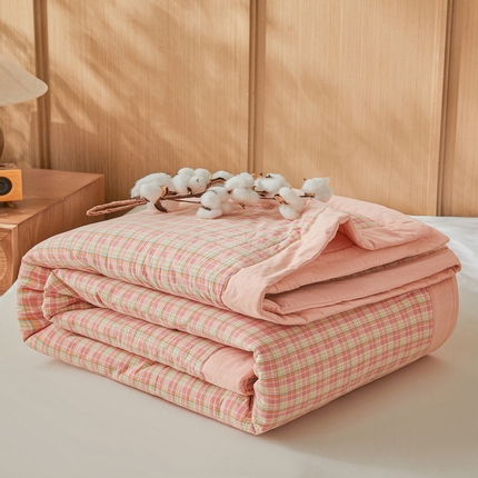 91家纺网 家纺一手货源 找家纺 （总）伊人坊 2025新款A类无印风水洗棉新疆棉花夏被