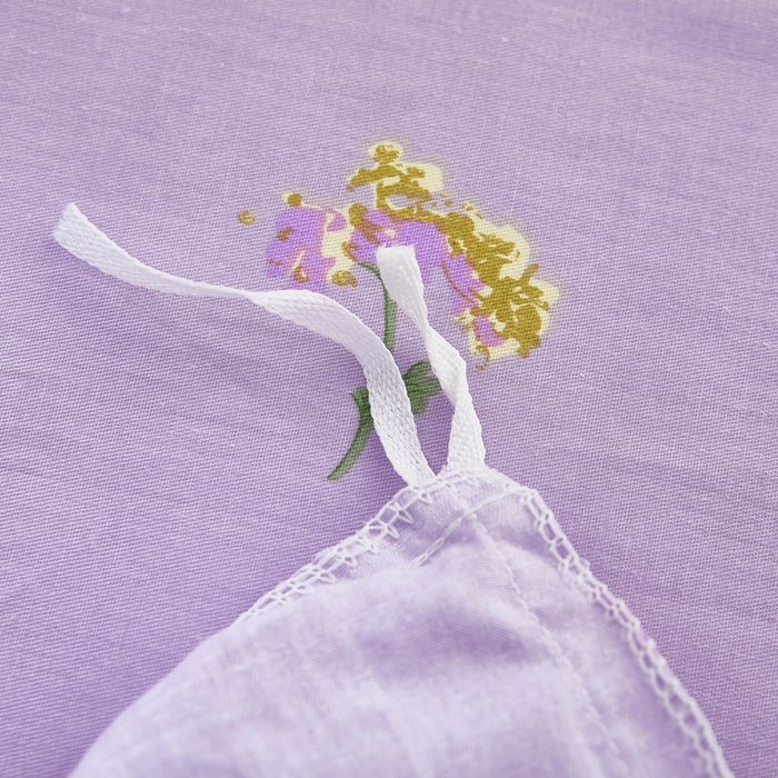 91家纺网 家纺一手货源 找家纺 黛妮雅 2025新款AB版全棉印花单被套床单枕套 陌上花开紫