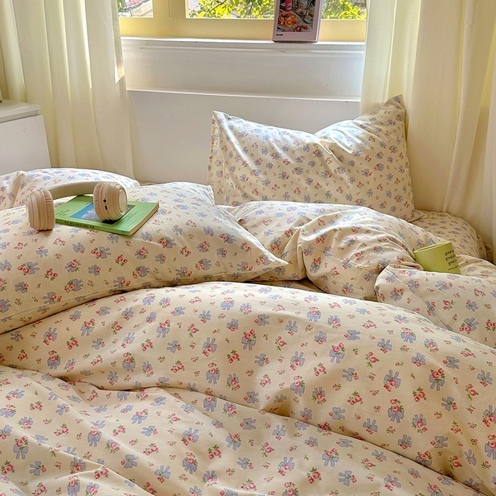 91家纺网 家纺一手货源 找家纺 田野2025新款13372全A全棉四件套 贝拉