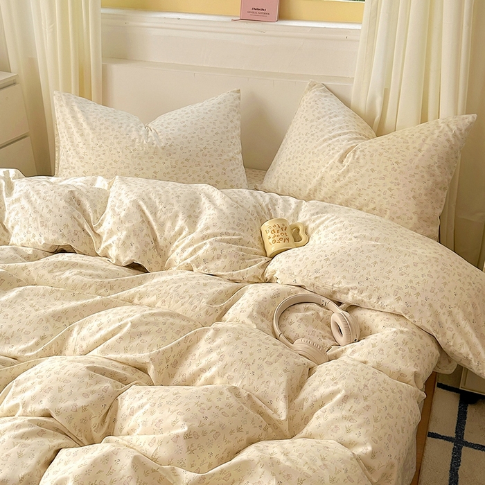 91家纺网 家纺一手货源 找家纺 田野2025新款13372全A全棉四件套 丛林兔