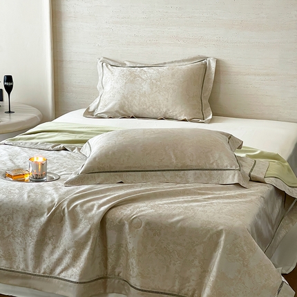 91家纺网 家纺一手货源 找家纺 傲蕾良品 2025新款80s天丝棉色织提花夏被夏凉被空调被 安德尔庄园