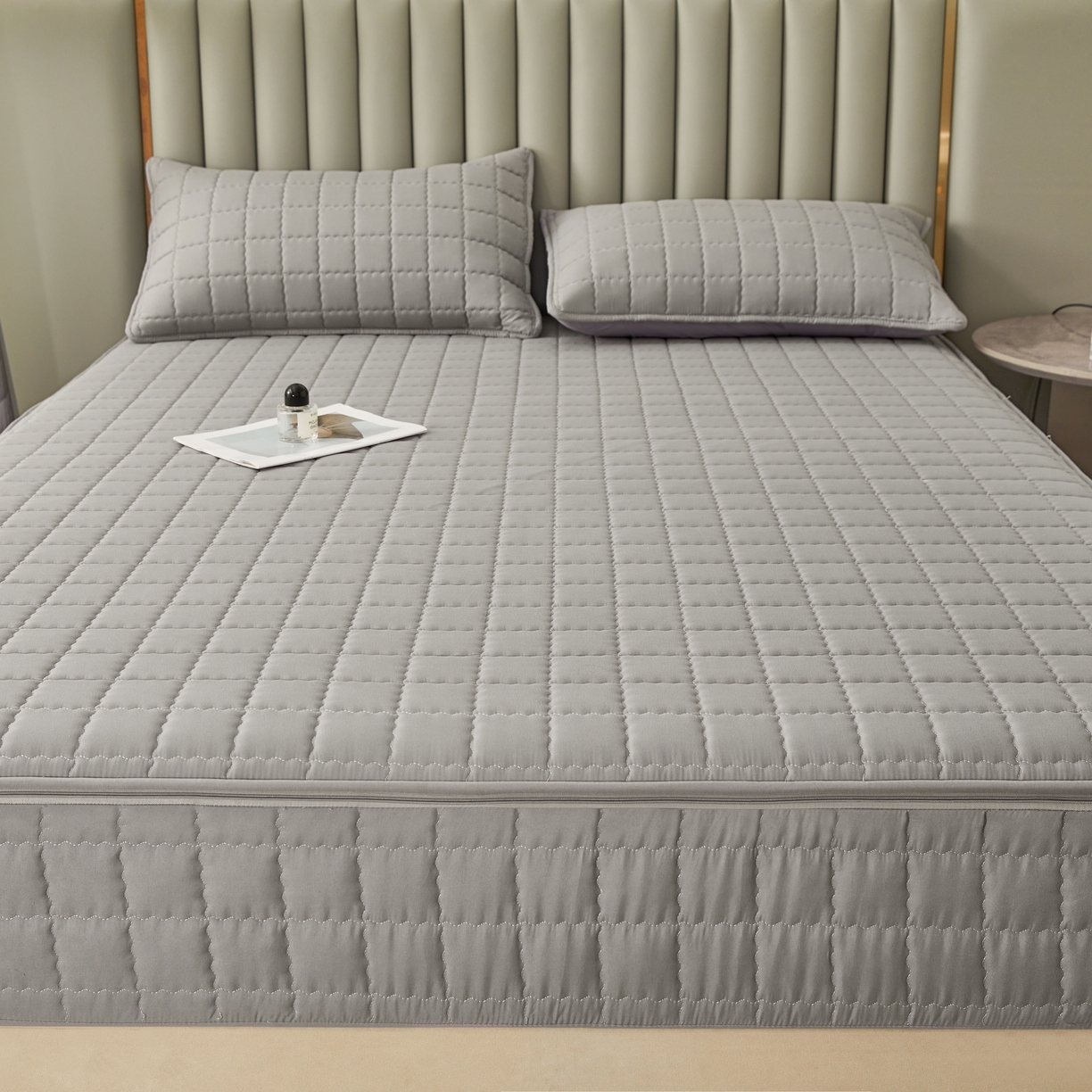 91家纺网 家纺一手货源 找家纺 （总）欧邦 2025新款可拆卸六面全包夹棉床笠