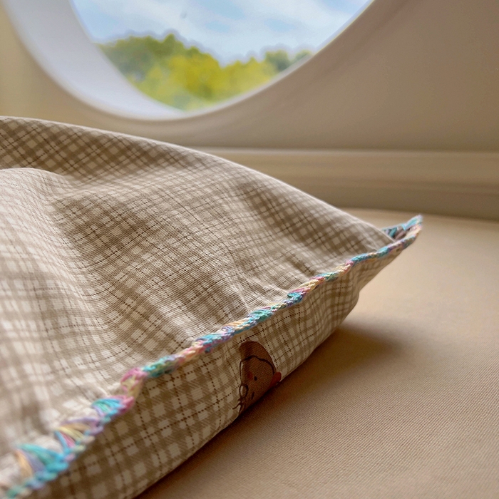 91家纺网 家纺一手货源 找家纺 葡萄家 2025爆款高克重彩色三角针A类针织双层纱四件套 提供买家秀 布莱尔