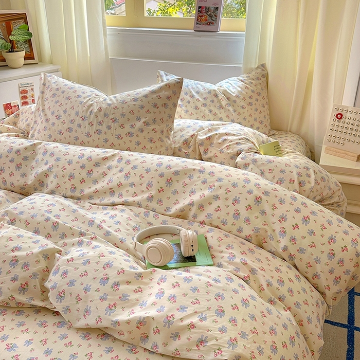 91家纺网 家纺一手货源 找家纺 田野2025新款13372全A全棉四件套 贝拉