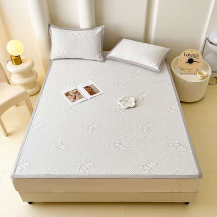 91家纺网 家纺一手货源 找家纺 （总）伊人坊 2025新款冰肌丝凉感冰豆豆凉席-凉席款