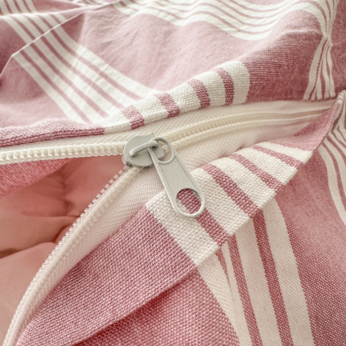 91家纺网 家纺一手货源 找家纺 首爱家纺 2025新款色织老粗布四件套全棉四件套纯棉四件套 错落