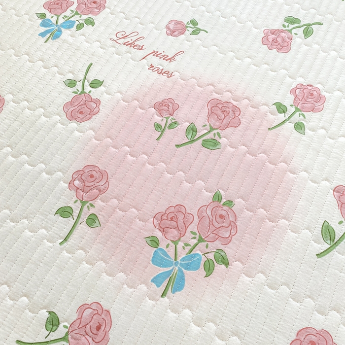 91家纺网 家纺一手货源 找家纺 顺顺家纺 2025新款全棉卡通夹棉床盖 浪漫小花