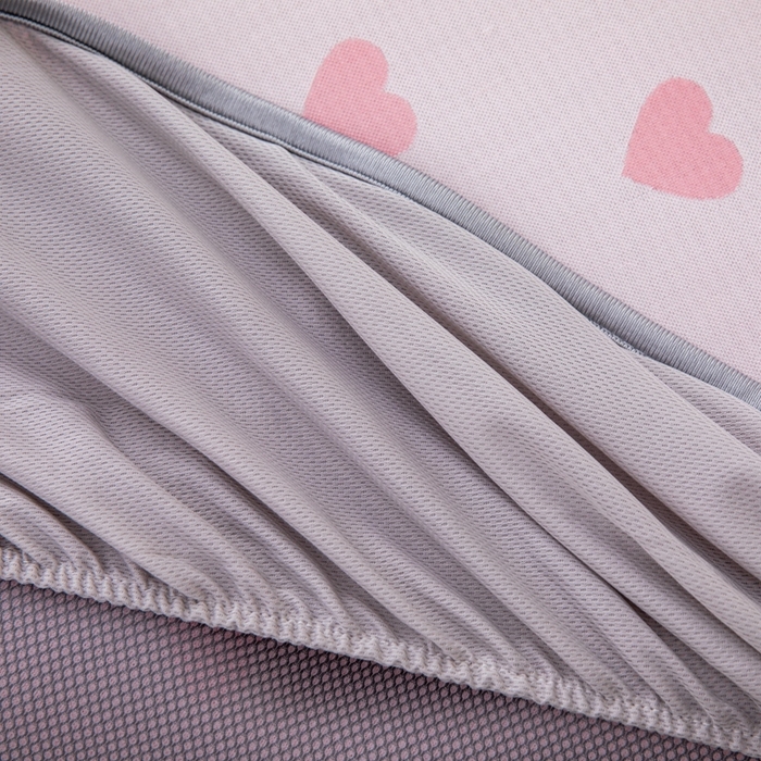 91家纺网 家纺一手货源 找家纺 凌云家纺  2025新款提花凉感冰丝席床笠款三明治凉席三件套 甜心-粉