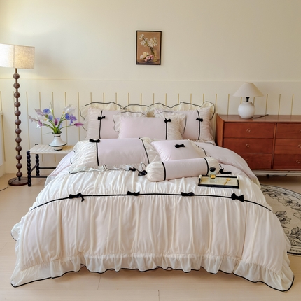 狂想家（床边故事）2025赛琳法式高定四件套 赛琳茶花粉