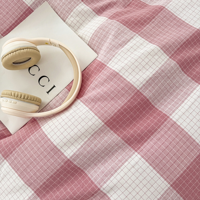 91家纺网 家纺一手货源 找家纺 首爱家纺 2025新款色织老粗布床单老粗布凉席三件套 樱络