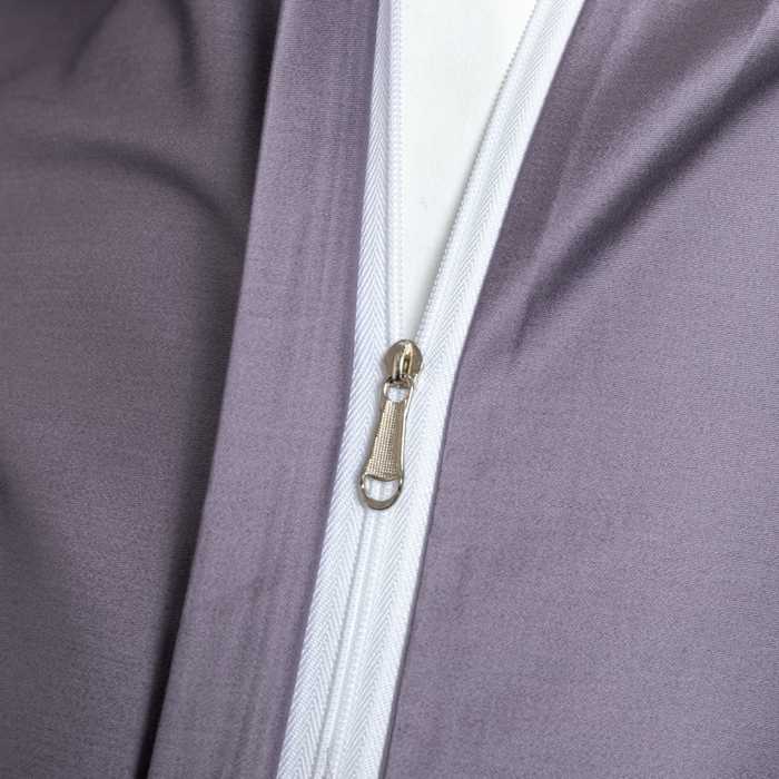 91家纺网 家纺一手货源 找家纺 舒慕家纺 2025新款100s高支贡缎长绒棉纯色四件套双拼四件套（送包装） 香芋紫