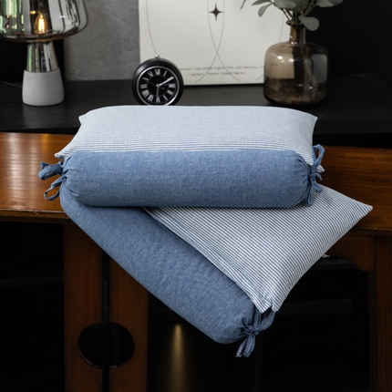 91家纺网 家纺一手货源 找家纺 （总）仁宇枕业 2025年新款新品 全棉水洗棉二合一可拆分全棉荞麦壳组合牵引枕 枕头枕芯