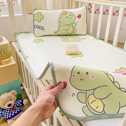 富馨莱 2025新款幼儿园冰丝席A类抗菌儿童空调席支持定制尺寸 小萌龙