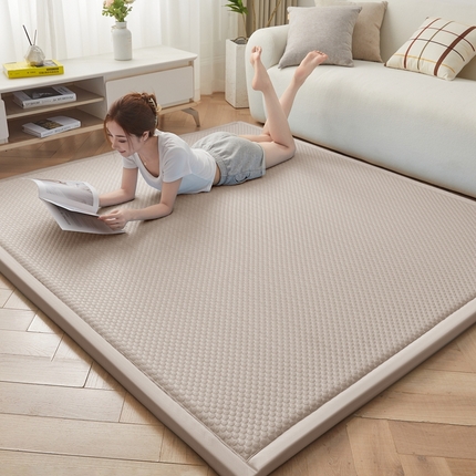 91家纺网 家纺一手货源 找家纺 （总）昊川2025年凉席地垫榻榻米垫凉感冰豆豆床边飘窗地铺多功能地垫单垫子可定制凉席