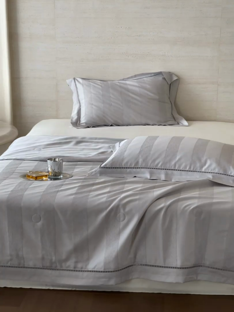 91家纺网 家纺一手货源 找家纺 傲蕾良品 2025新款80s天丝棉色织提花夏被夏凉被空调被 银河落九天