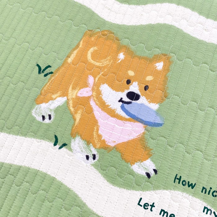 91家纺网 家纺一手货源 找家纺 顺顺家纺 2025新款全棉卡通夹棉床盖 萌宠乐园