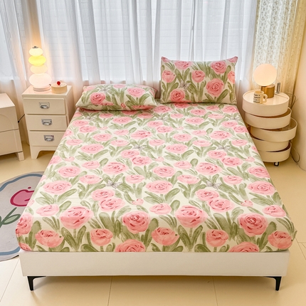 91家纺网 家纺一手货源 找家纺 （总）莎臣豹加厚磨毛植物羊绒床笠三件套学生宿舍单品床笠床垫保护套罩