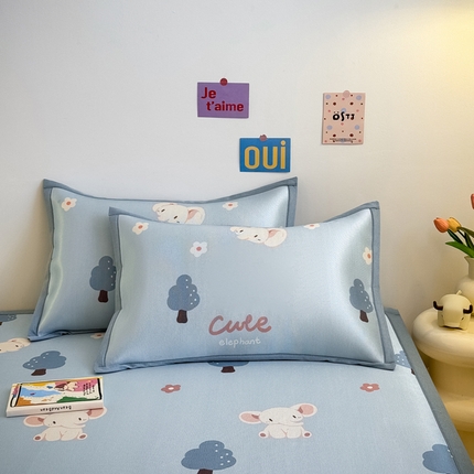 全季家居 2025新款全季家居A类小清新数码印花枕套 森林小象