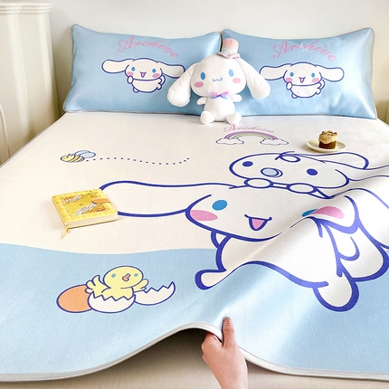 米帛家纺 2025新款 A类大版三丽鸥冰藤席-床席款 彩虹玉桂狗